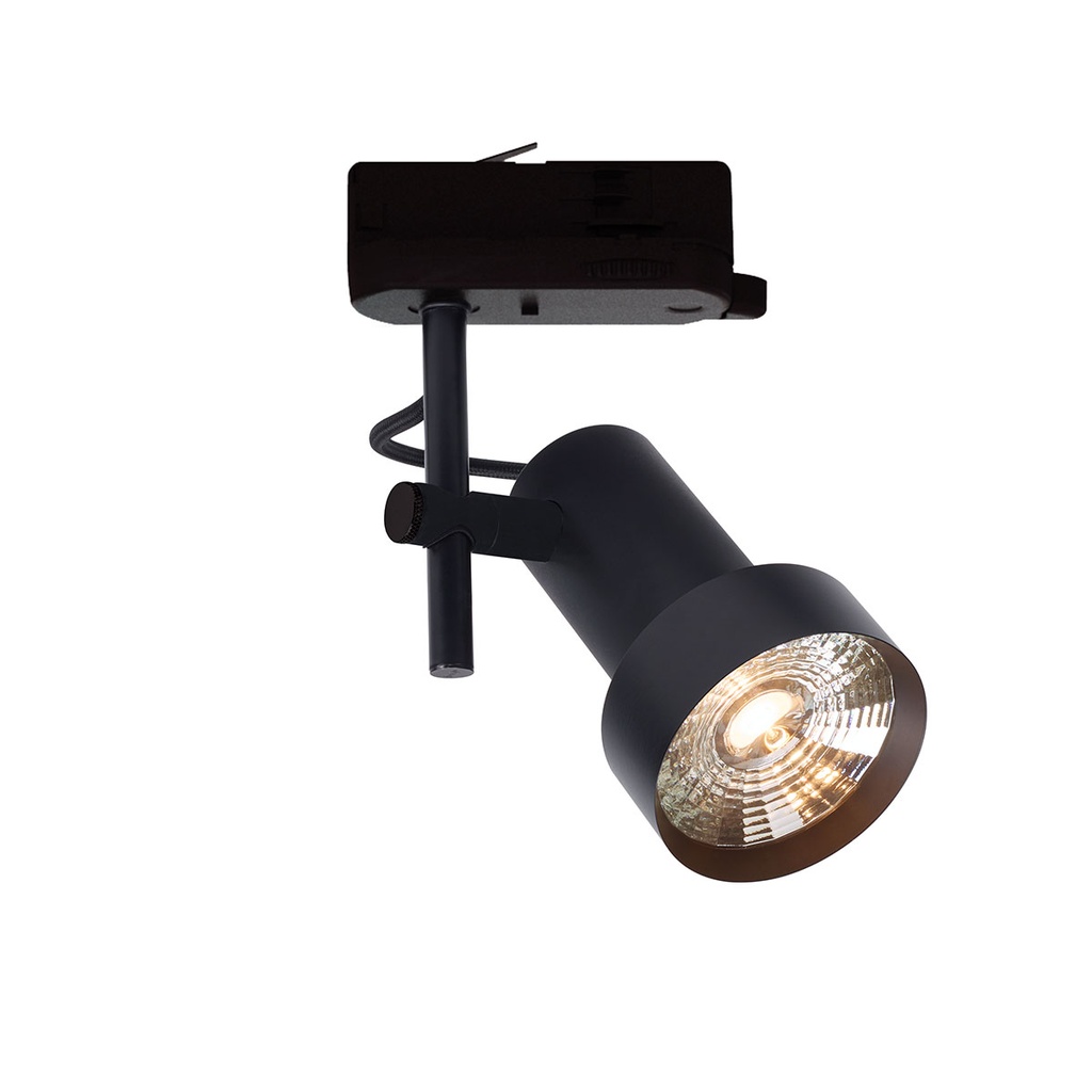 2Thirty Track 230V BLACK frame + BLACK rod + BLACK swivel + BLACK ring + BLACK adapter / 12° / dimmable (TRIAC/IGBT)1000LM 2700K CRI90 IP50