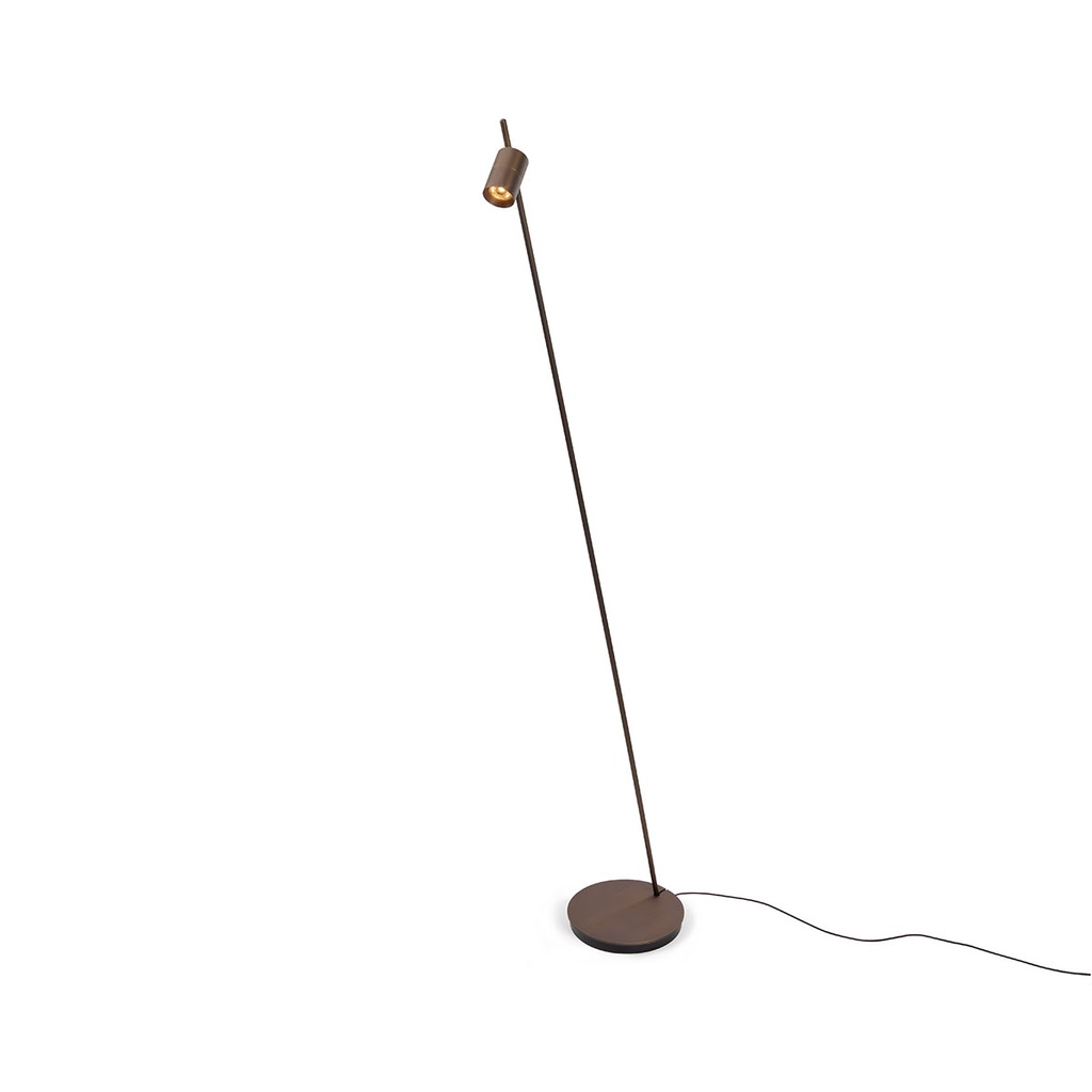 Aude-Floor BRASS / 3000K /  with UK-Plugdriver with PUSH-DIM button on cable 517LM 3000K CRI95 IP50
