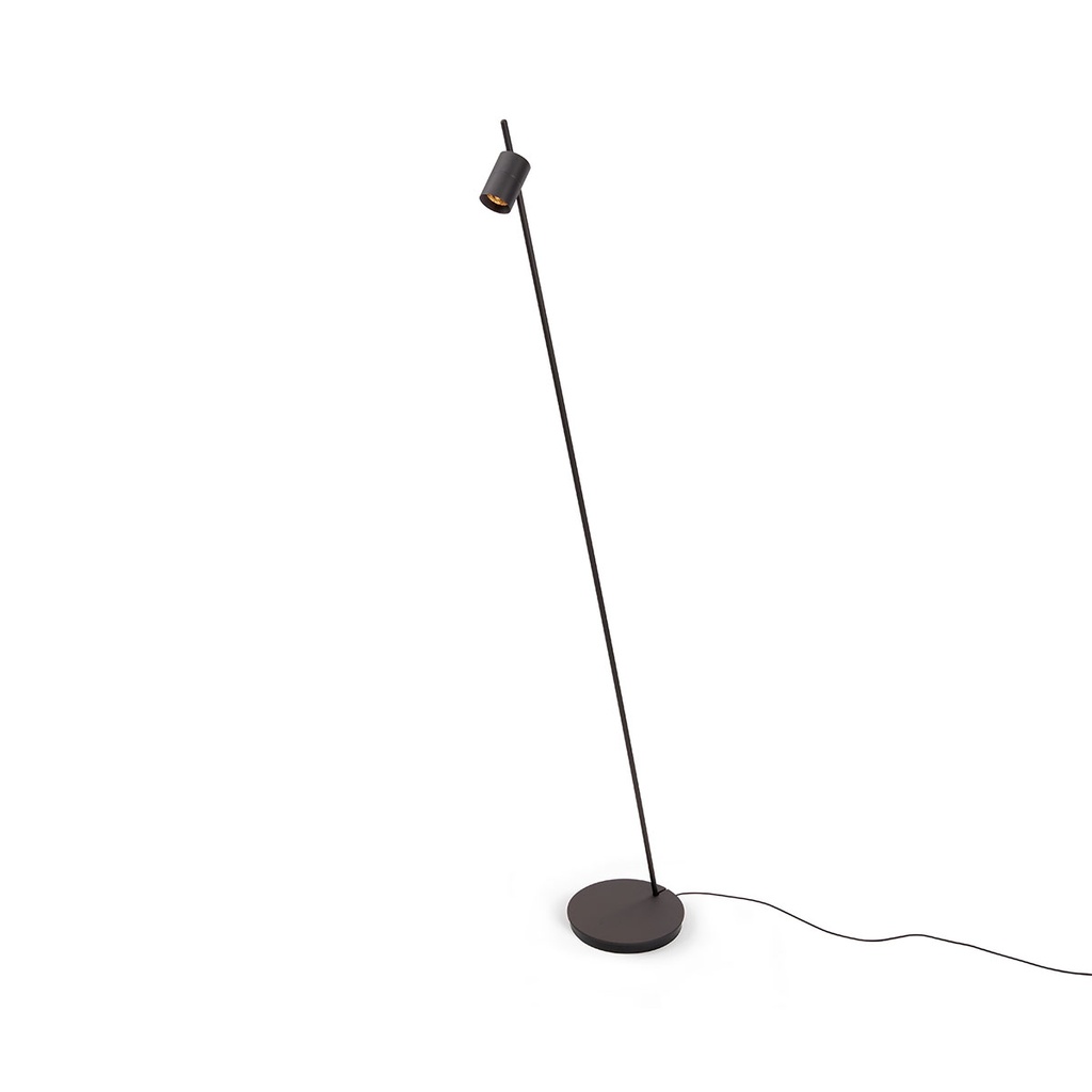 Aude-Floor NICKEL / 3000K / with UK-Plugdriver with PUSH-DIM button on cable 517LM 3000K CRI95 IP50