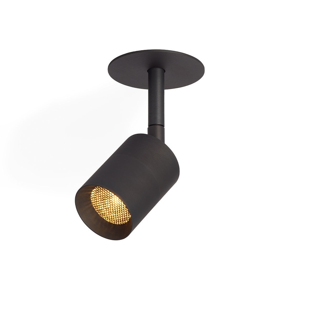 Audette R6 with honeycomb BRASS / 3000K / 40° / Driver excl. / Concrete ceiling673LM 3000K CRI95 IP50