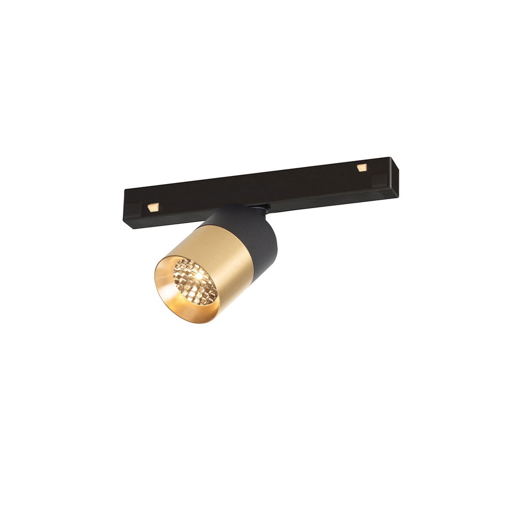 Audette-Duo Track 48V with honeycomb BRASS swivel + BRASS frame + BLACK ring + BLACK adapter / 2700K / 40° / adapter incl. / Driver excl.633LM 2700K CRI95 IP50