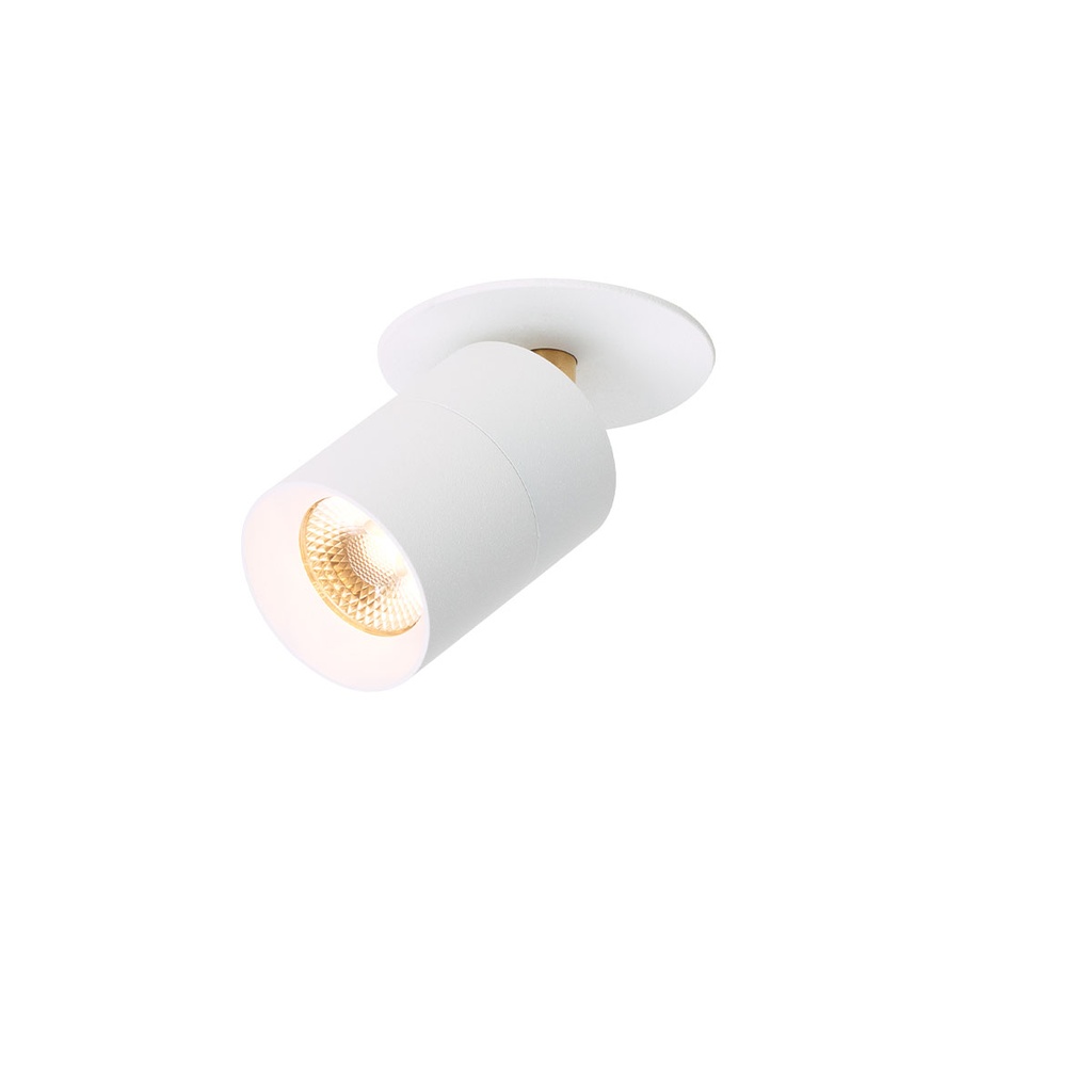Audette-Varié in BLACK frame + BRASS swivel + BLACK ring / 3000K / 40° / Driver excl. / False ceiling633LM 2700K CRI95 IP50