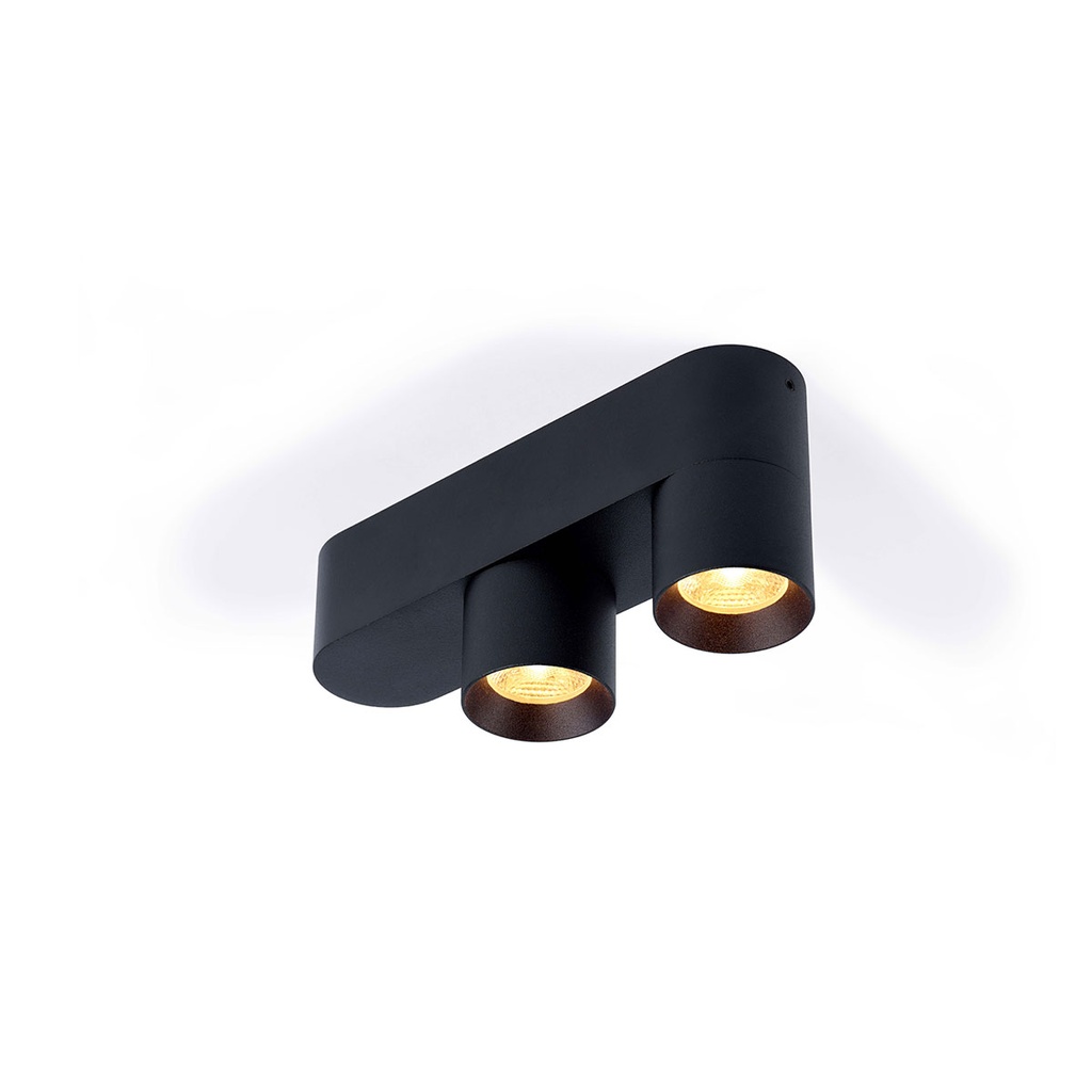 Audy 2 up Rounded BRONZE / 2700K / 40° / Driver incl. / dimmable (TRIAC/IGBT)  2x 517LM 3000K CRI95 IP50