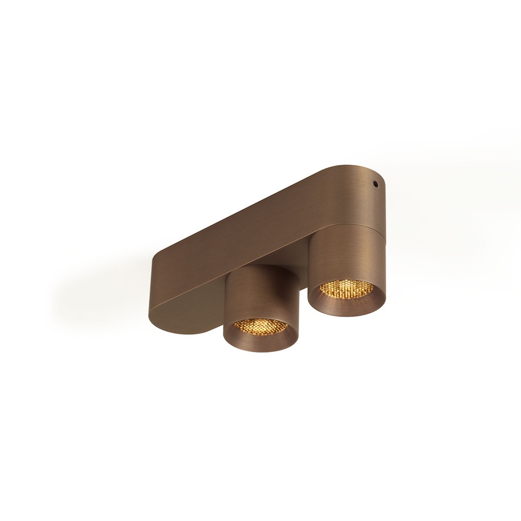 Audy 2 up Rounded with honeycomb BLACK / 3000K / 40° / Driver incl. / dimmable (TRIAC/IGBT)  2x 517LM 3000K CRI95 IP50