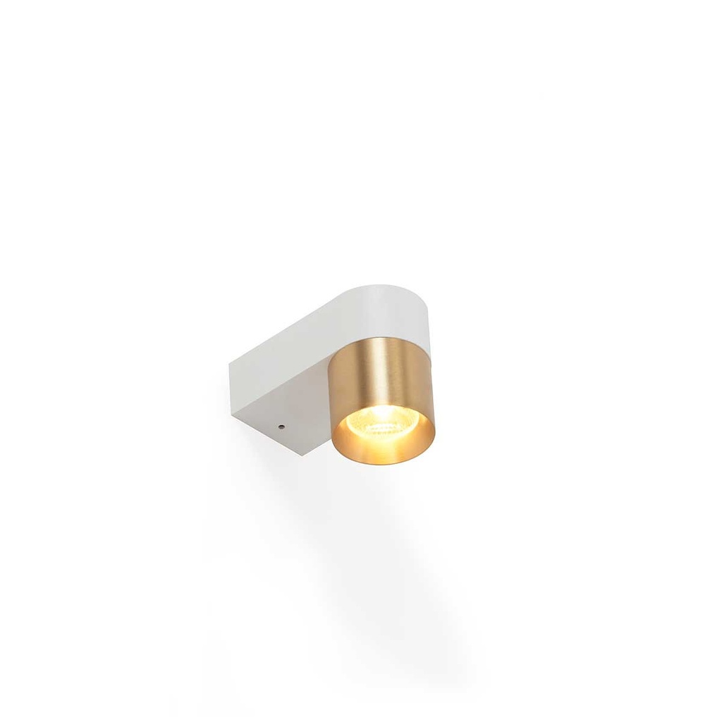Audy-Wall 1S Duo BRASS frame + GUNMETAL ring / 2700K / 23° / Driver excl.487LM 2700K CRI95 IP50