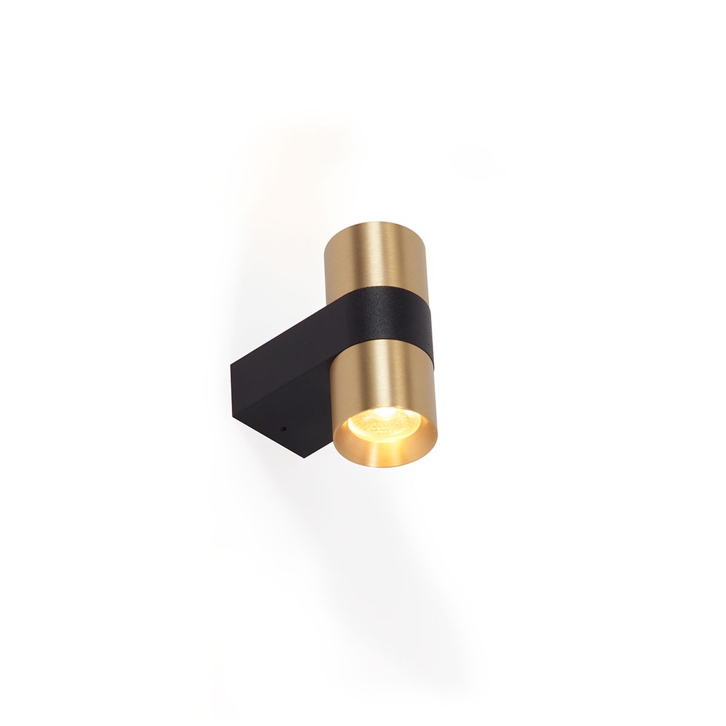 Audy-Wall 2S Duo BRASS frame + GUNMETAL ring / 2700K / 40° - 40° / Driver excl.2x 487LM 2700K CRI95 IP50