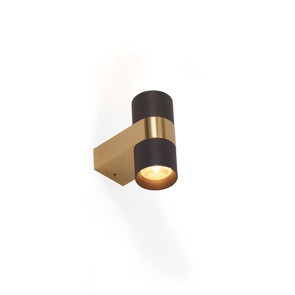 Audy-Wall 2S Duo BRASS frame + WHITE ring / 3000K / 23° - 23° / Driver excl.2x 517LM 3000K CRI95 IP50