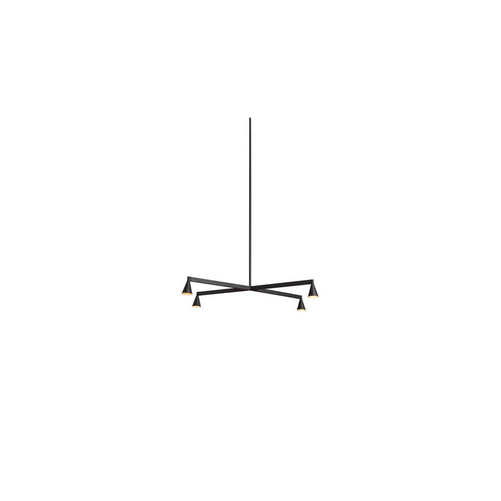 Austere-Chandelier 1X RF100 NICKEL / L.500 (Driver, Base, Canopy & Cover EXCL.)4x 634LM 2700K CRI93 IP50