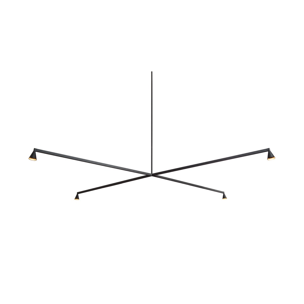 Austere-Chandelier 1X RF75 NICKEL / L.250 (Driver, Base, Canopy & Cover EXCL.)4x 634LM 2700K CRI93 IP50
