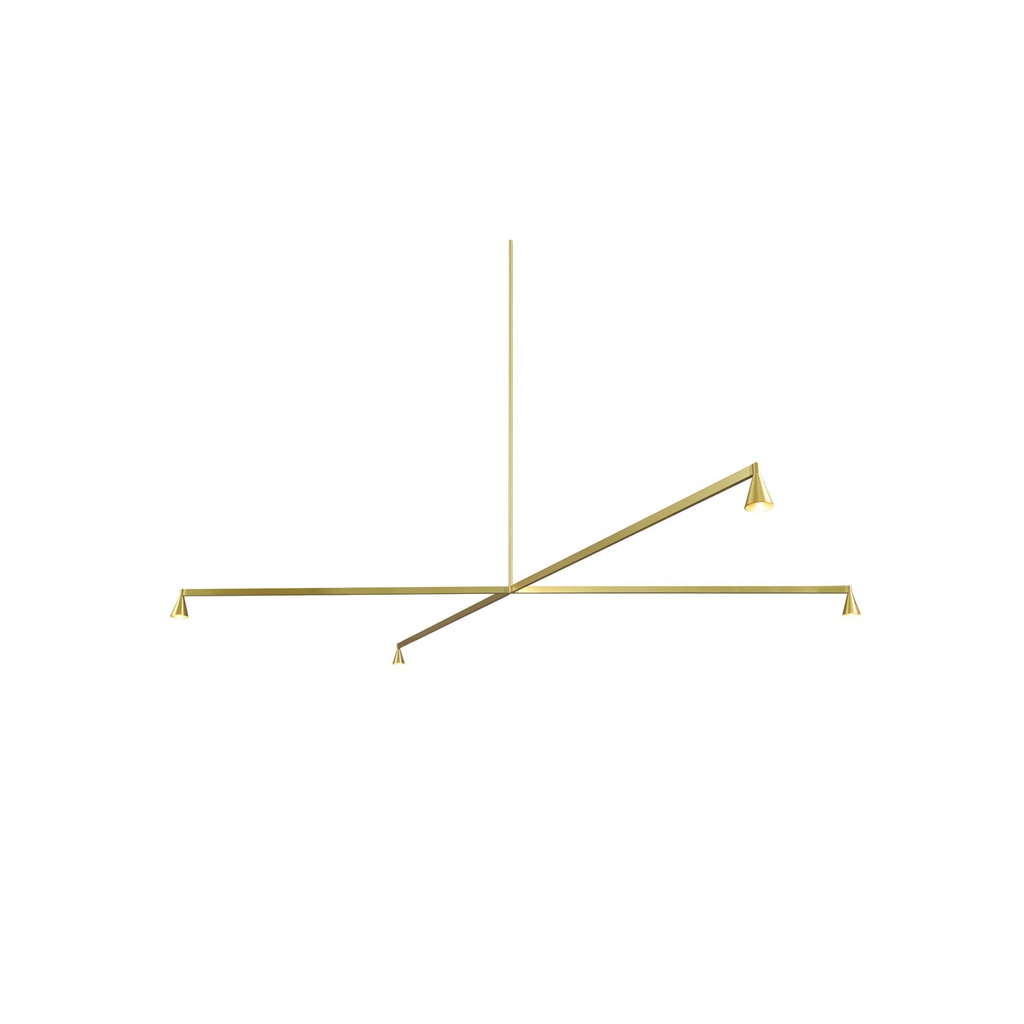 Austere-Chandelier 1X RF75 BLACK / L.500 (Driver, Base, Canopy & Cover EXCL.)4x 634LM 2700K CRI93 IP50