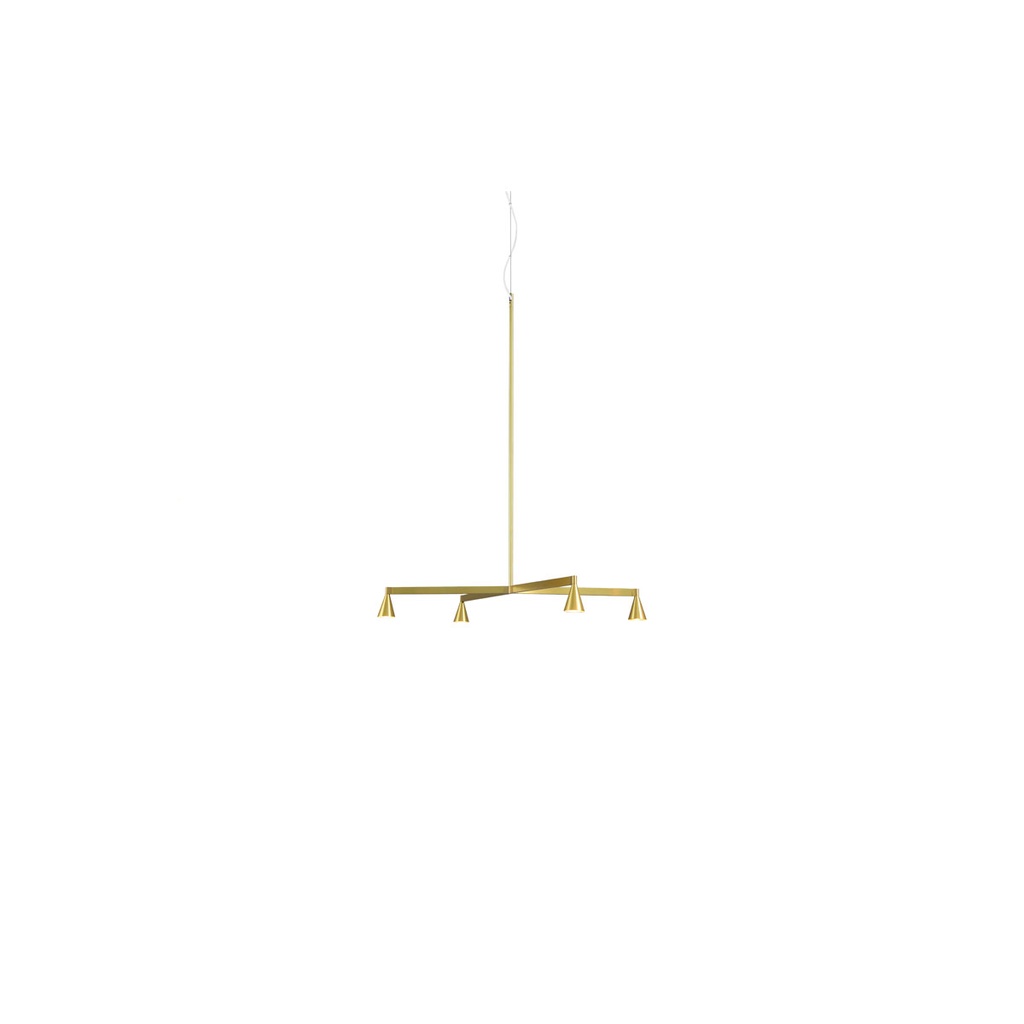 Austere-Chandelier 1X RF75 NICKEL / L.500 (Driver, Base, Canopy & Cover EXCL.)4x 634LM 2700K CRI93 IP50