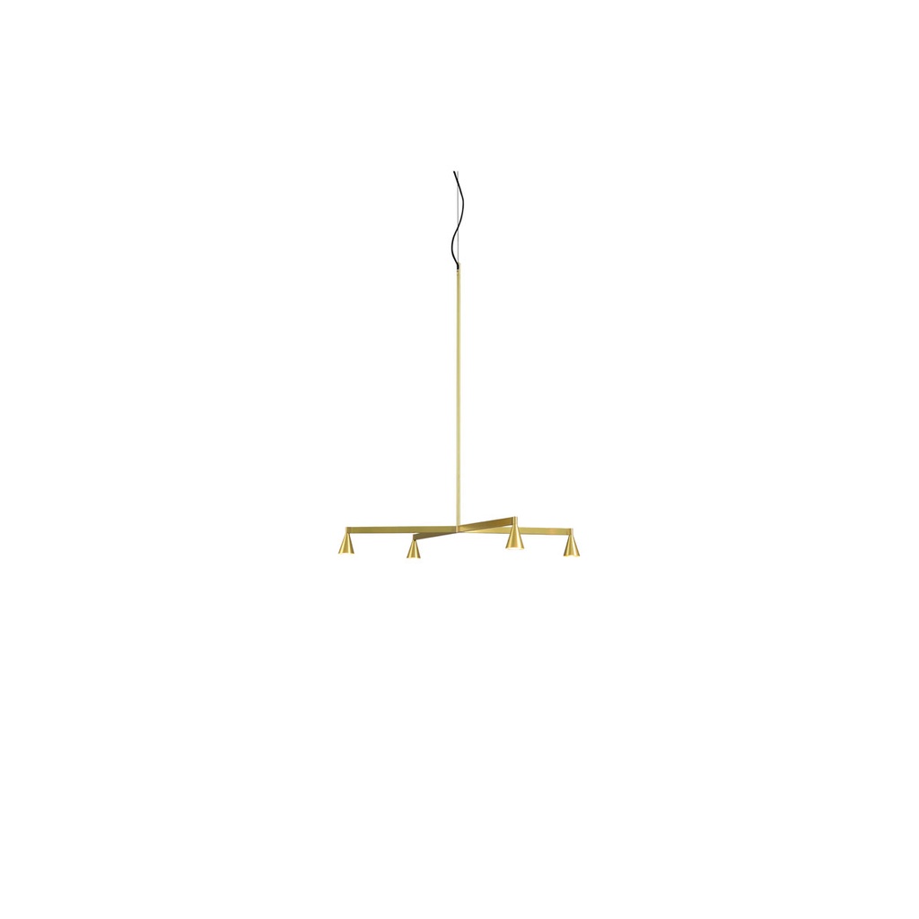 Austere-Chandelier 1X RF75 BRASS / L.750 (Driver, Base, Canopy & Cover EXCL.)4x 634LM 2700K CRI93 IP50