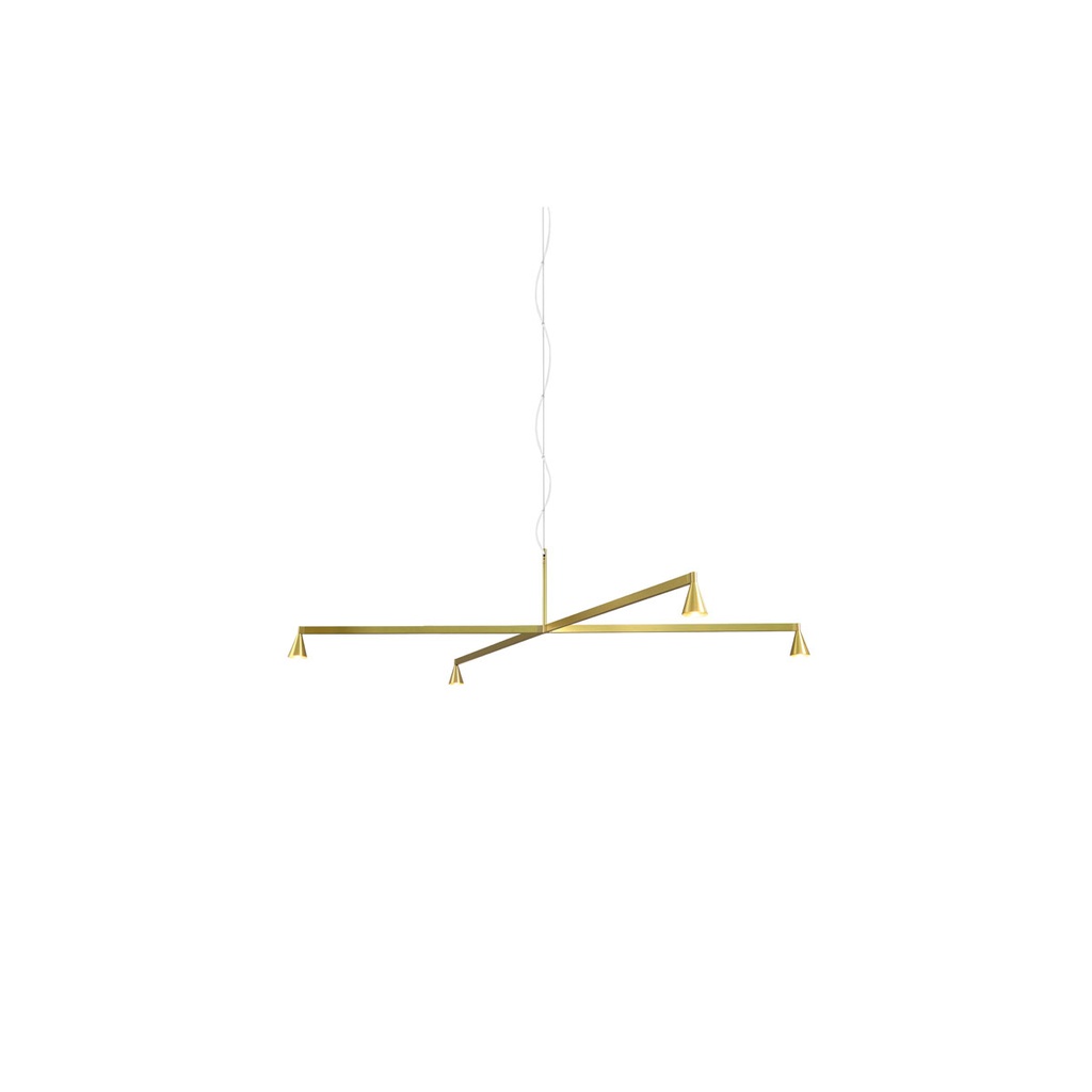 Austere-Chandelier 1X RS16 BLACK / L.250 / BLACK powercord & steelcable (Driver, Base, Canopy & Cover EXCL.)4x 634LM 2700K CRI93 IP50