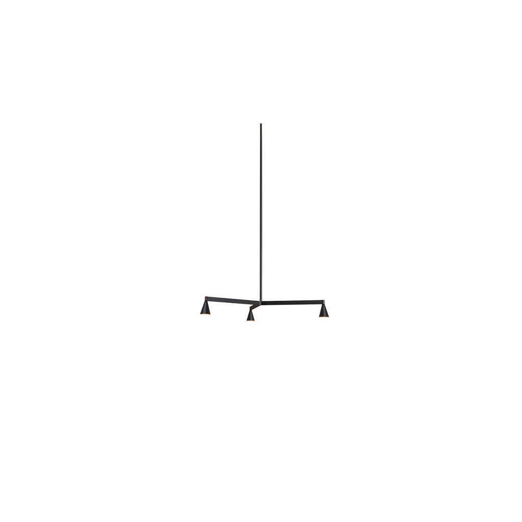Austere-Chandelier 1Y RF100 NICKEL / L.500 (Driver, Base, Canopy & Cover EXCL.)3x 634LM 2700K CRI93 IP50