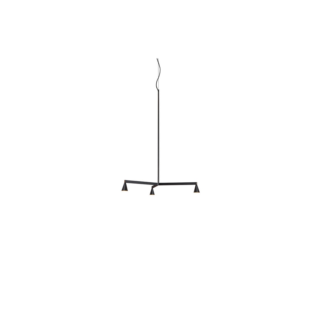 Austere-Chandelier 1Y RF75 BLACK / L.750 (Driver, Base, Canopy & Cover EXCL.)3x 634LM 2700K CRI93 IP50