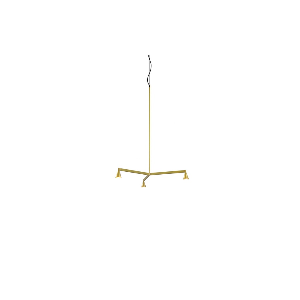 Austere-Chandelier 1Y RF75 BRASS / L.750 (Driver, Base, Canopy & Cover EXCL.)3x 634LM 2700K CRI93 IP50