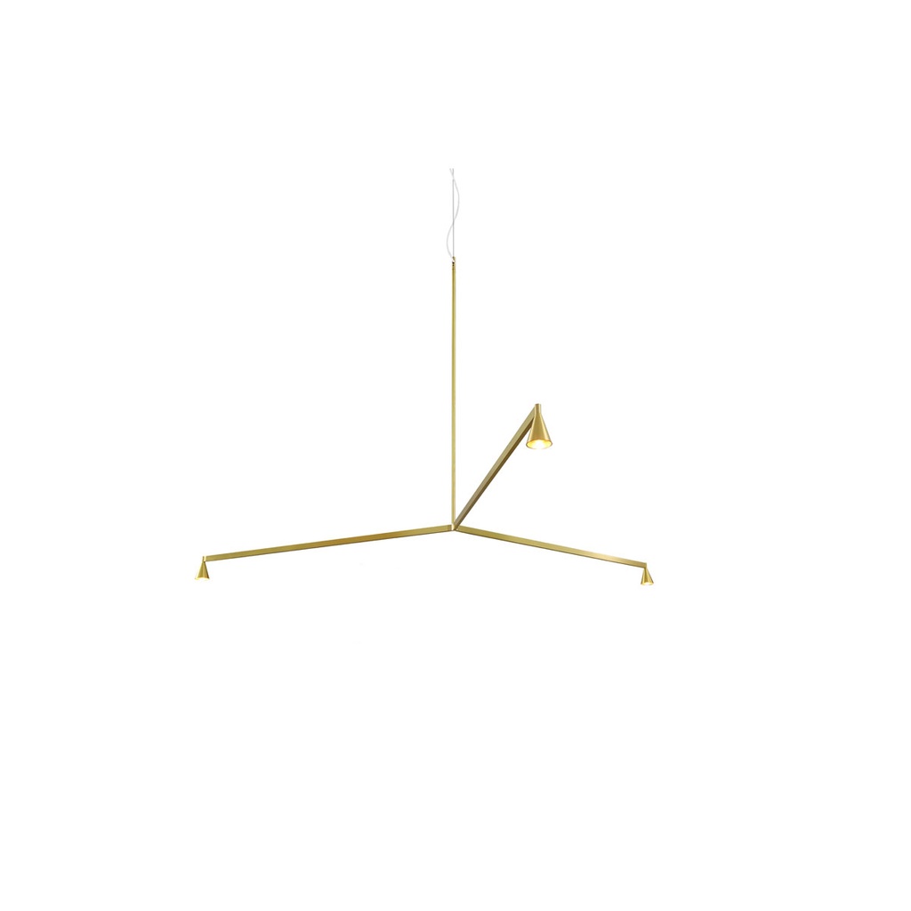 Austere-Chandelier 1Y RL79 BLACK frame / L.500  / BLACK powercord & steelcable (Driver, Base, Canopy & Cover EXCL.)3x 634LM 2700K CRI93 IP50