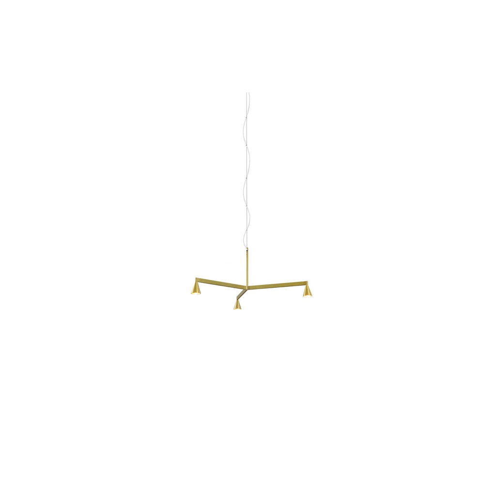 Austere-Chandelier 1Y RL79 BLACK frame / L.750 / BLACK powercord & steelcable (Driver, Base, Canopy & Cover EXCL.)3x 634LM 2700K CRI93 IP50