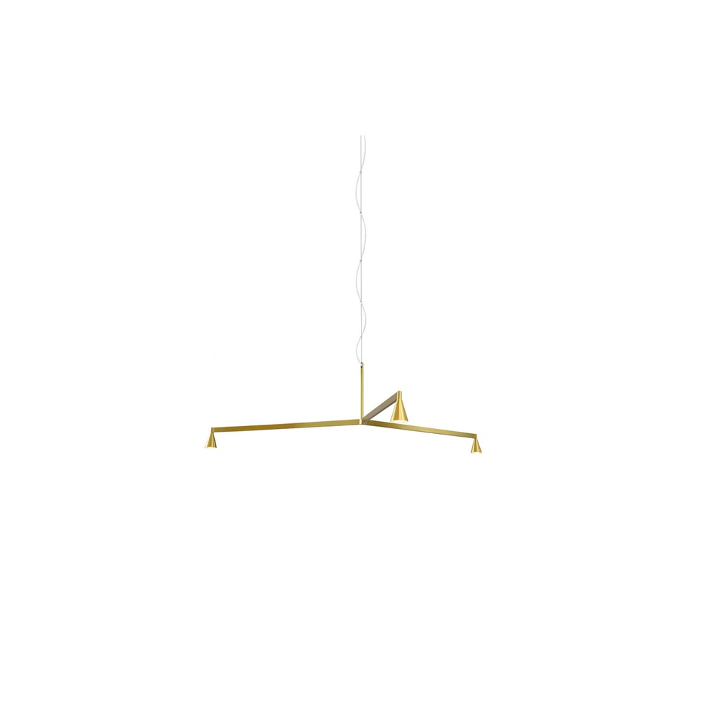 Austere-Chandelier 1Y RS16 BLACK frame / L.250 / BLACK powercord & steelcable (Driver, Base, Canopy & Cover EXCL.)3x 634LM 2700K CRI93 IP50