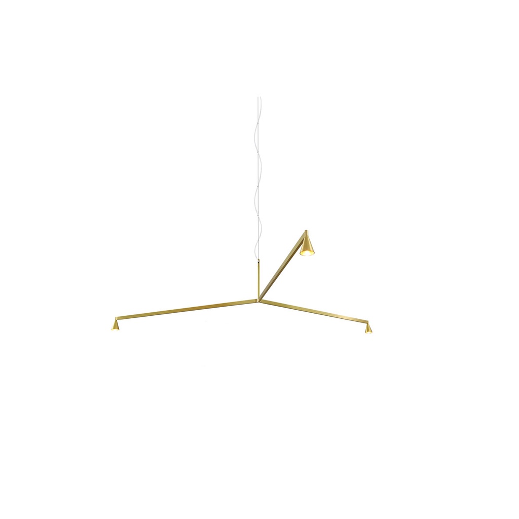 Austere-Chandelier 1Y RS16 BLACK frame / L.500 / BLACK powercord & steelcable (Driver, Base, Canopy & Cover EXCL.)3x 634LM 2700K CRI93 IP50