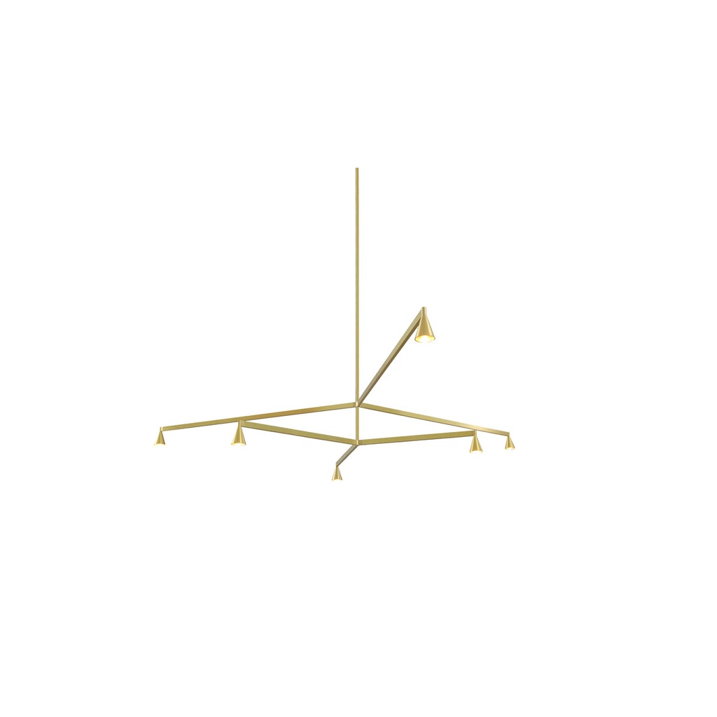 Austere-Chandelier 2Y RF100 BLACK / L.500 + L.500 (Driver, Base, Canopy & Cover EXCL.)6x 634LM 2700K CRI93 IP50