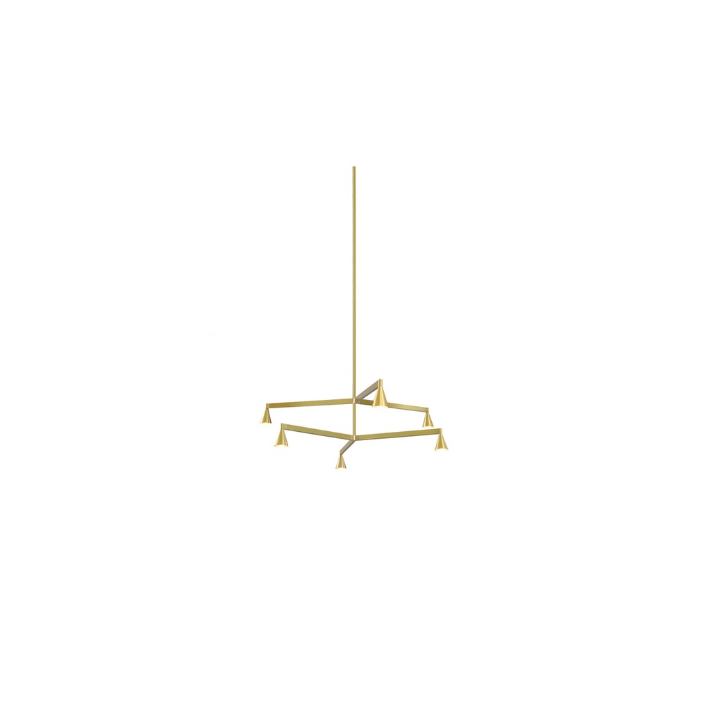 Austere-Chandelier 2Y RF100 BLACK / L.750 + L.750 (Driver, Base, Canopy & Cover EXCL.)6x 634LM 2700K CRI93 IP50