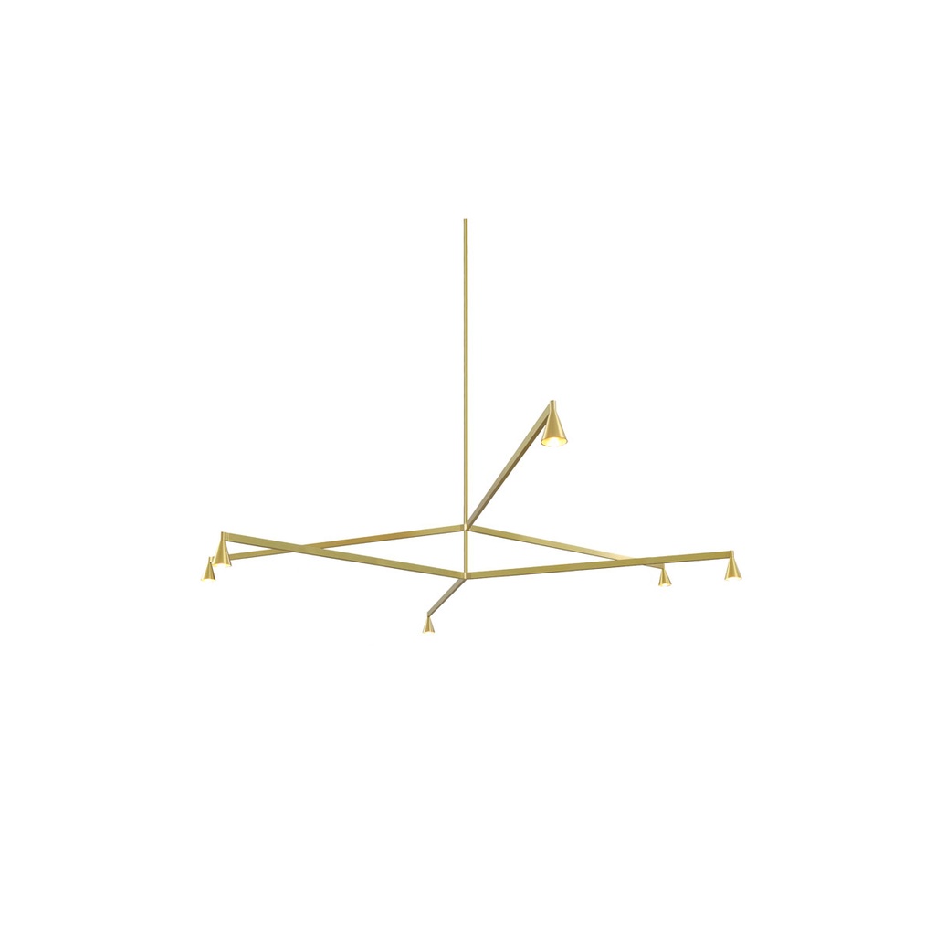 Austere-Chandelier 2Y RF75 BLACK / L.500 + L.750 (Driver, Base, Canopy & Cover EXCL.)6x 634LM 2700K CRI93 IP50
