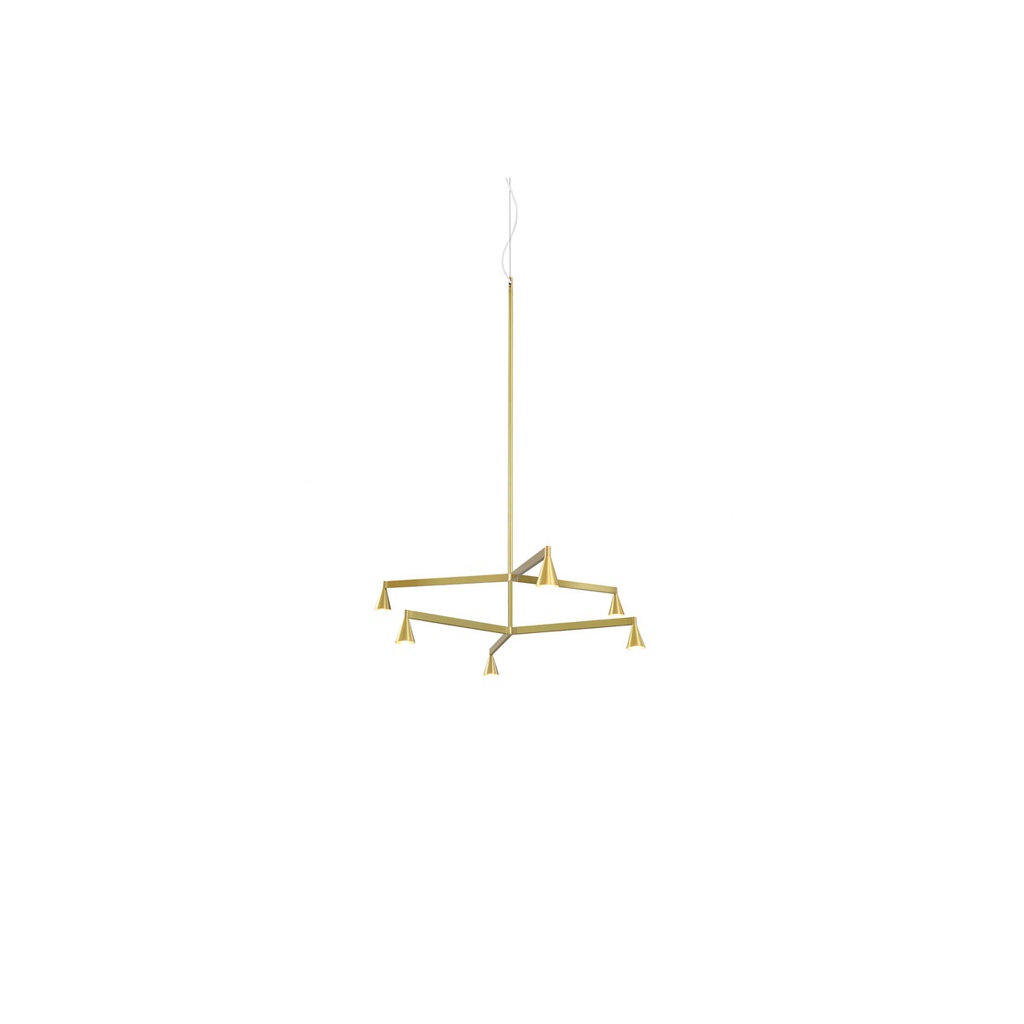 Austere-Chandelier 2Y RF75 NICKEL / L.500 + L.750 (Driver, Base, Canopy & Cover EXCL.)6x 634LM 2700K CRI93 IP50