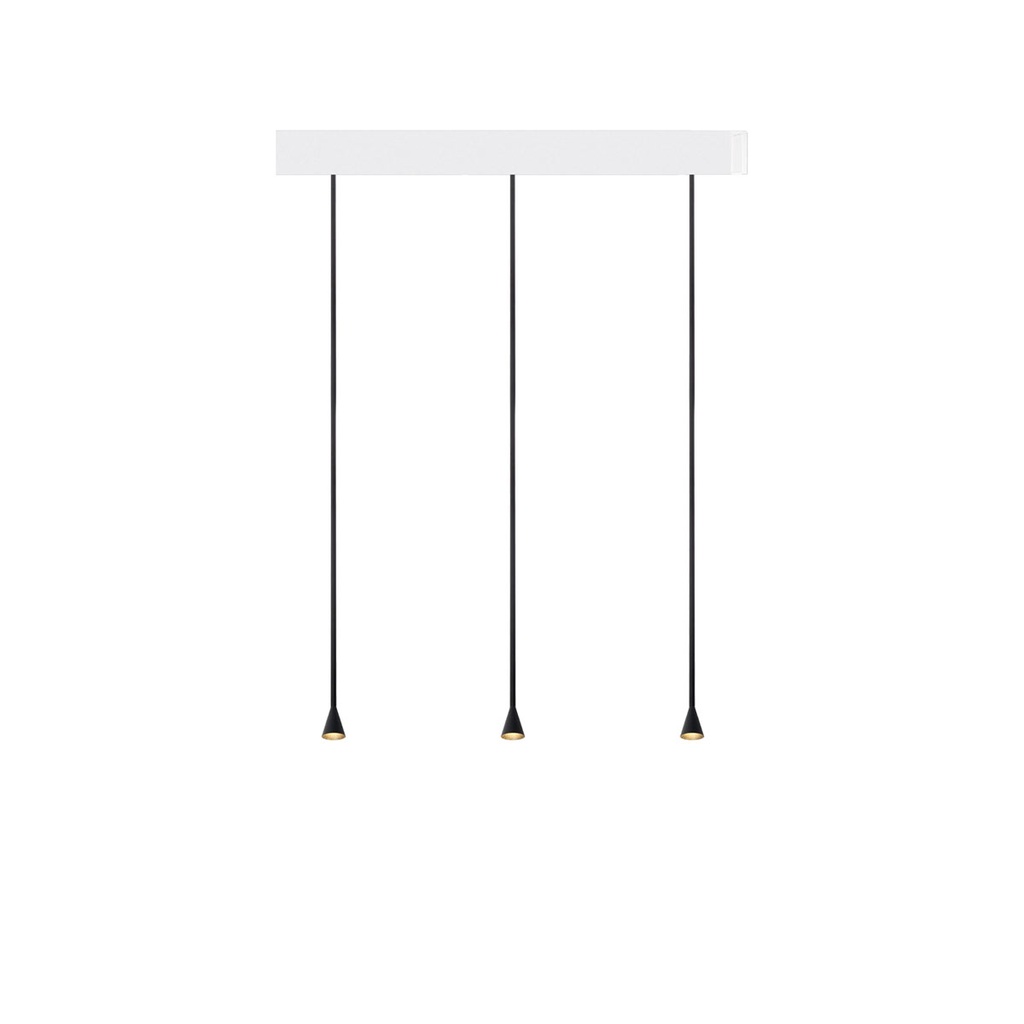 Austere-D1 3 RF100 BRONZE frame + WHITE base 120CM / Driver incl. / dimmable (TRIAC/IGBT)3x 634LM 2700K CRI93 IP50