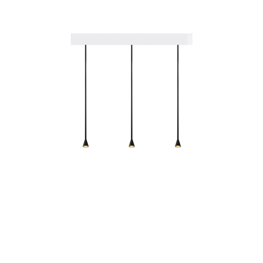 Austere-D1 3 RF75 BRONZE frame + WHITE base 120CM / Driver incl. / dimmable (TRIAC/IGBT)3x 634LM 2700K CRI93 IP50