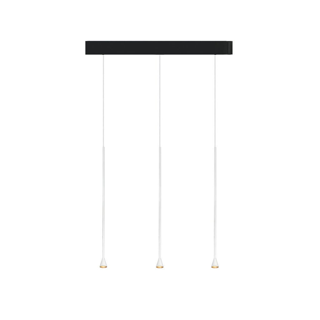 Austere-D1 3 RL79 BRASS frame + BLACK base 120CM + BLACK cable 1000mm / Driver incl. / dimmable (TRIAC/IGBT)3x 634LM 2700K CRI93 IP50
