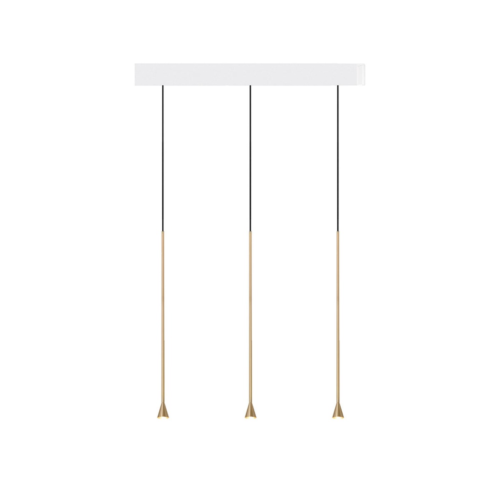 Austere-D1 3 RL79 BLACK frame + WHITE base 120CM + BLACK cable 1000mm / Driver incl. / dimmable (TRIAC/IGBT)3x 634LM 2700K CRI93 IP50