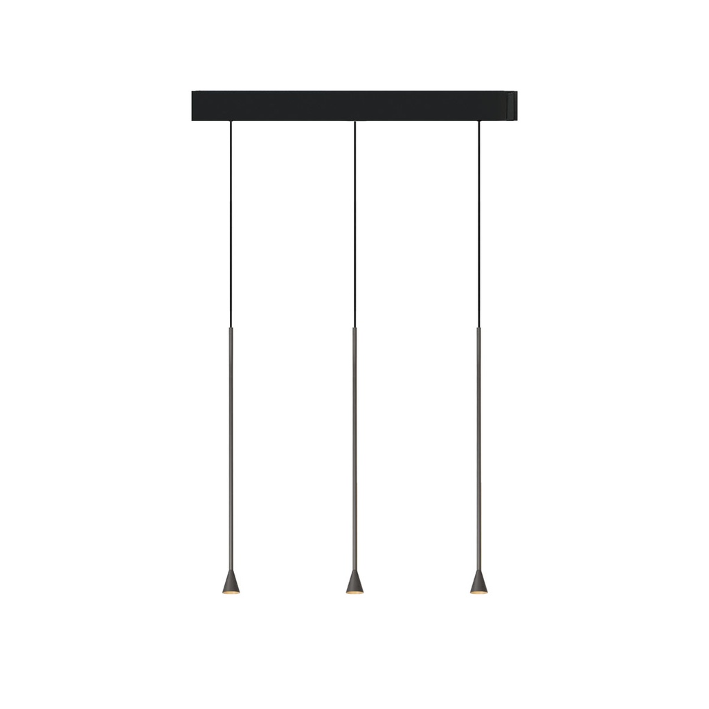 Austere-D1 3 RL79 WHITE frame + BLACK base 120CM + WHITE cable 1000mm / Driver incl. / dimmable (PUSH-DIM or 1-10V)3x 634LM 2700K CRI93 IP50