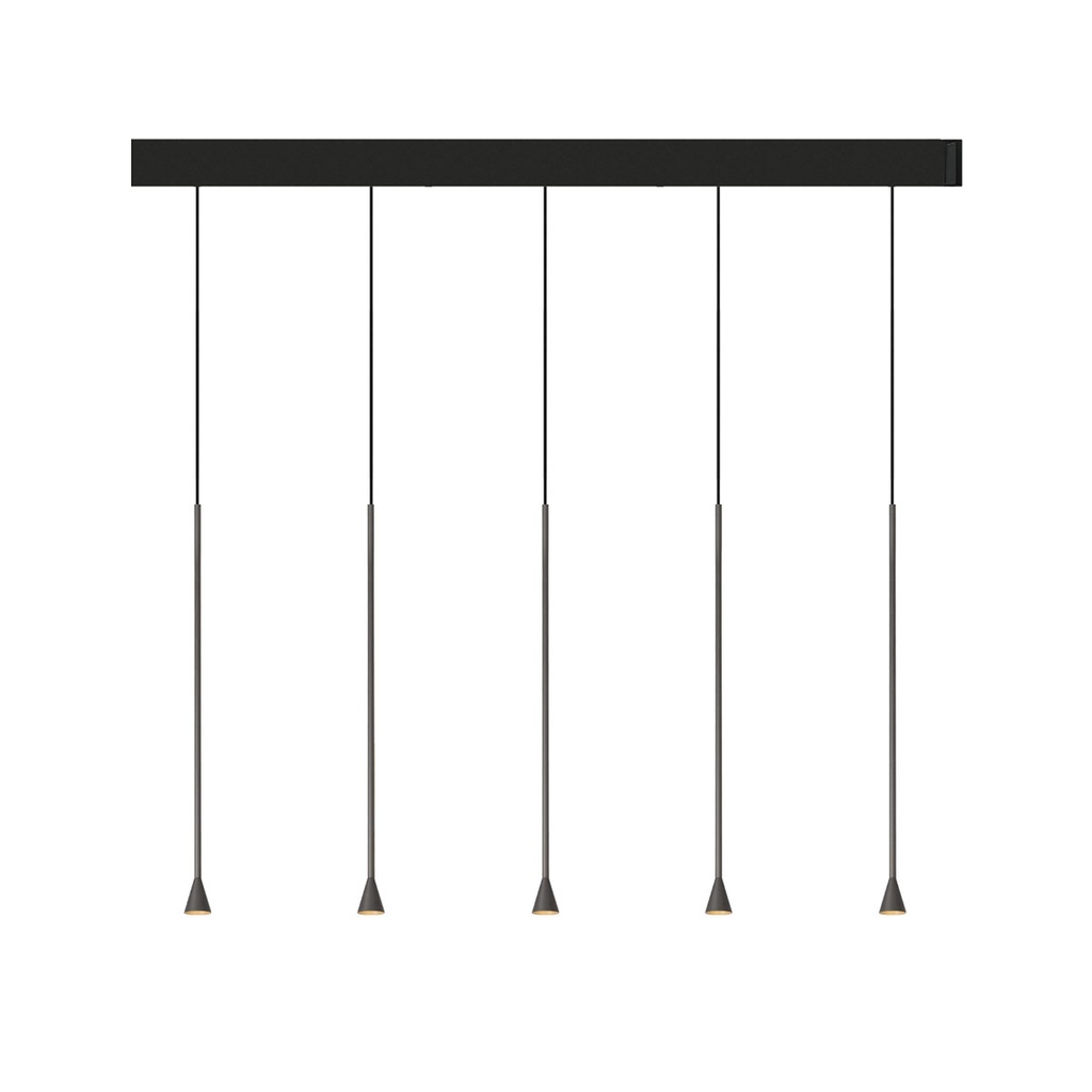 Austere-D2 5 RL79 WHITE frame + BLACK base 200CM + WHITE cable 1000mm / Driver incl. / dimmable (TRIAC/IGBT)5x 634LM 2700K CRI93 IP50