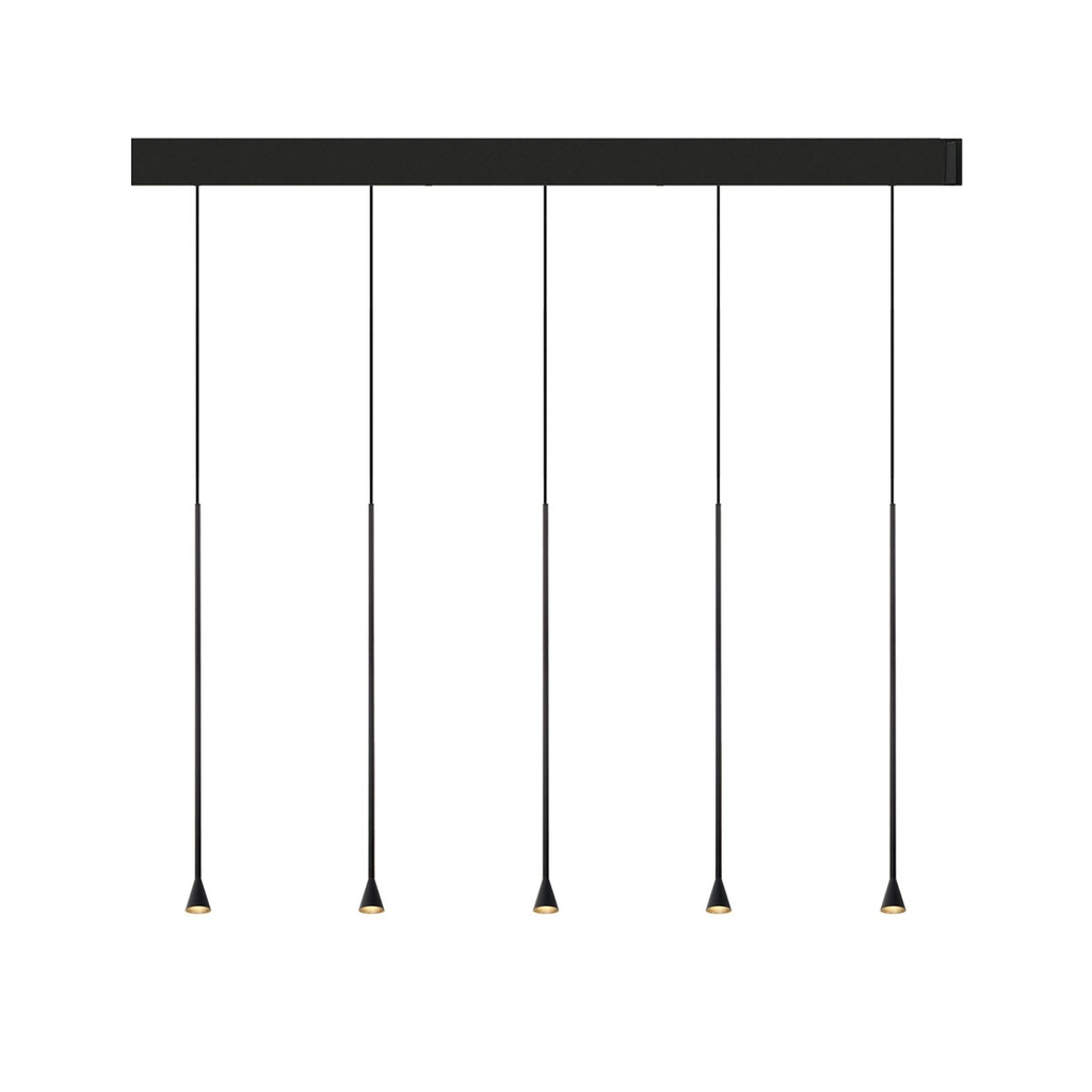 Austere-D2 5 RL79 WHITE frame + WHITE base 200CM + WHITE cable 1000mm / Driver incl. / dimmable (PUSH-DIM or 1-10V)5x 634LM 2700K CRI93 IP50