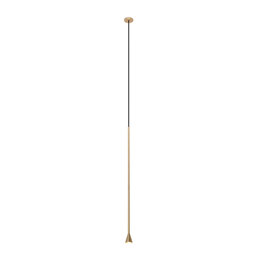 Austere-Solitaire RL BRASS cover + BLACK cable 2000mm + BRASS frame / Driver excl. / False ceiling634LM 2700K CRI93 IP40