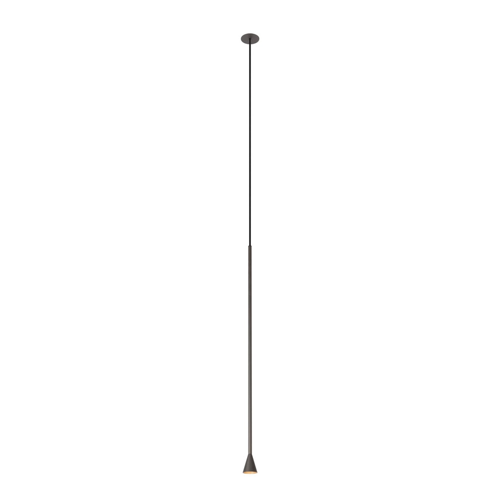 Austere-Solitaire RL GUNMETAL cover + BLACK cable 2000mm + GUNMETAL frame / Driver excl. / False ceiling634LM 2700K CRI93 IP40