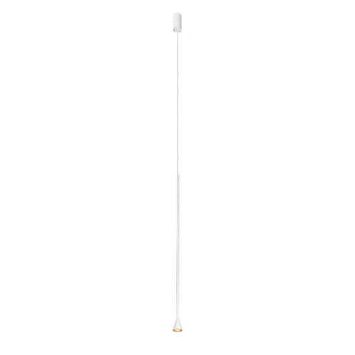 Austere-Solitaire RL WHITE + WHITE cable 1000mm / Driver excl. / Concrete ceiling634LM 2700K CRI93 IP40