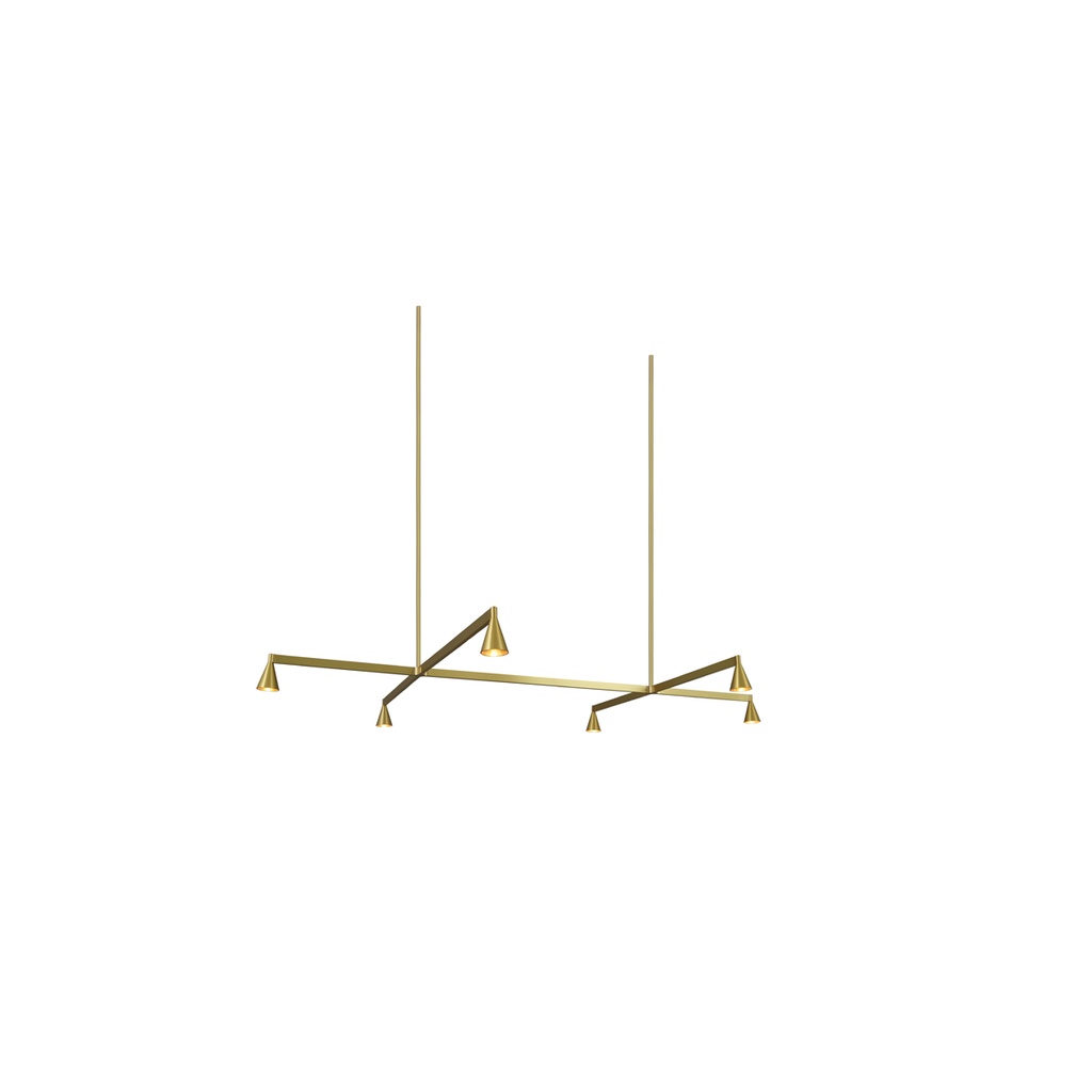 Austere-Solitaire RL D+B BLACK + BLACK cable 3000mm / Driver incl. / dimmable (TRIAC/IGBT)6x 634LM 2700K CRI93 IP50