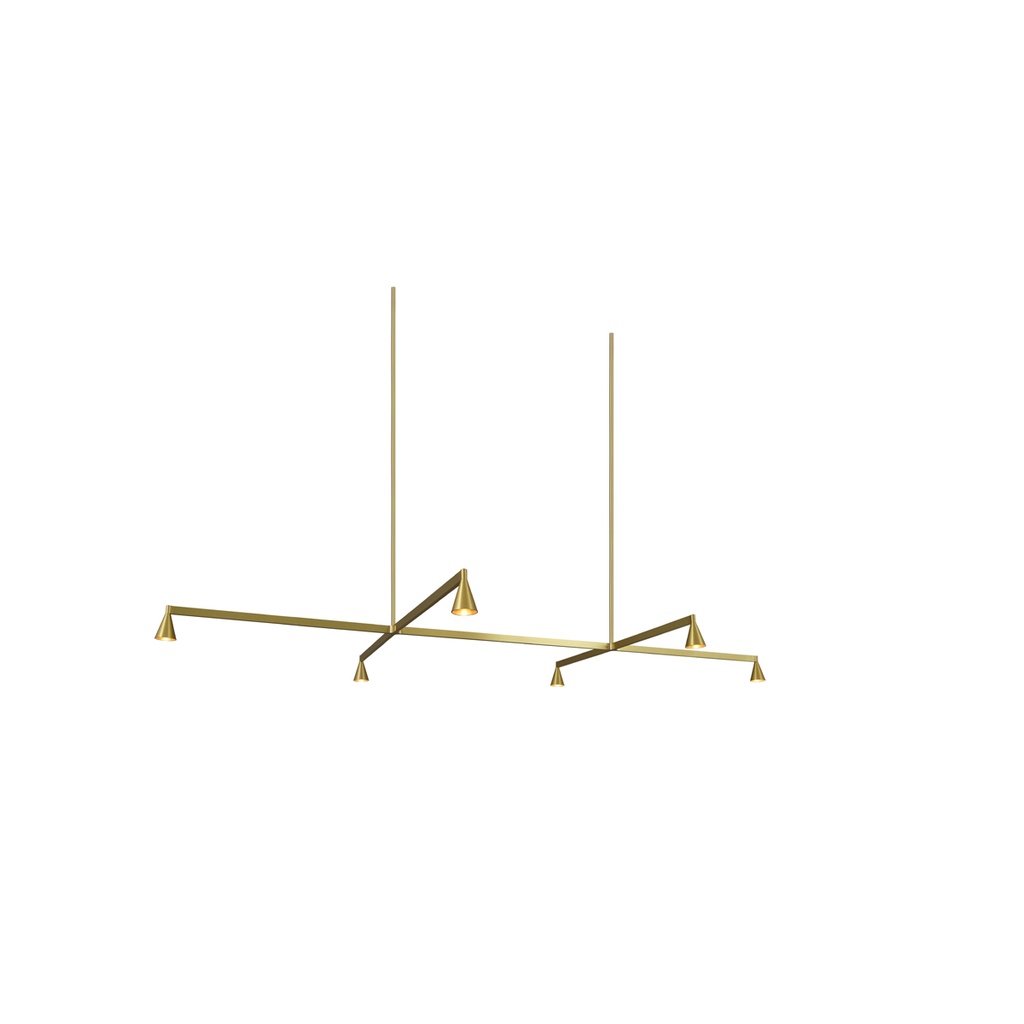 Austere-Suspension 1+ RF100 BLACK / Center: L.500 End: L.250 Side: L.500 (Driver, Base, Canopy & Cover EXCL.)6x 634LM 2700K CRI93 IP50