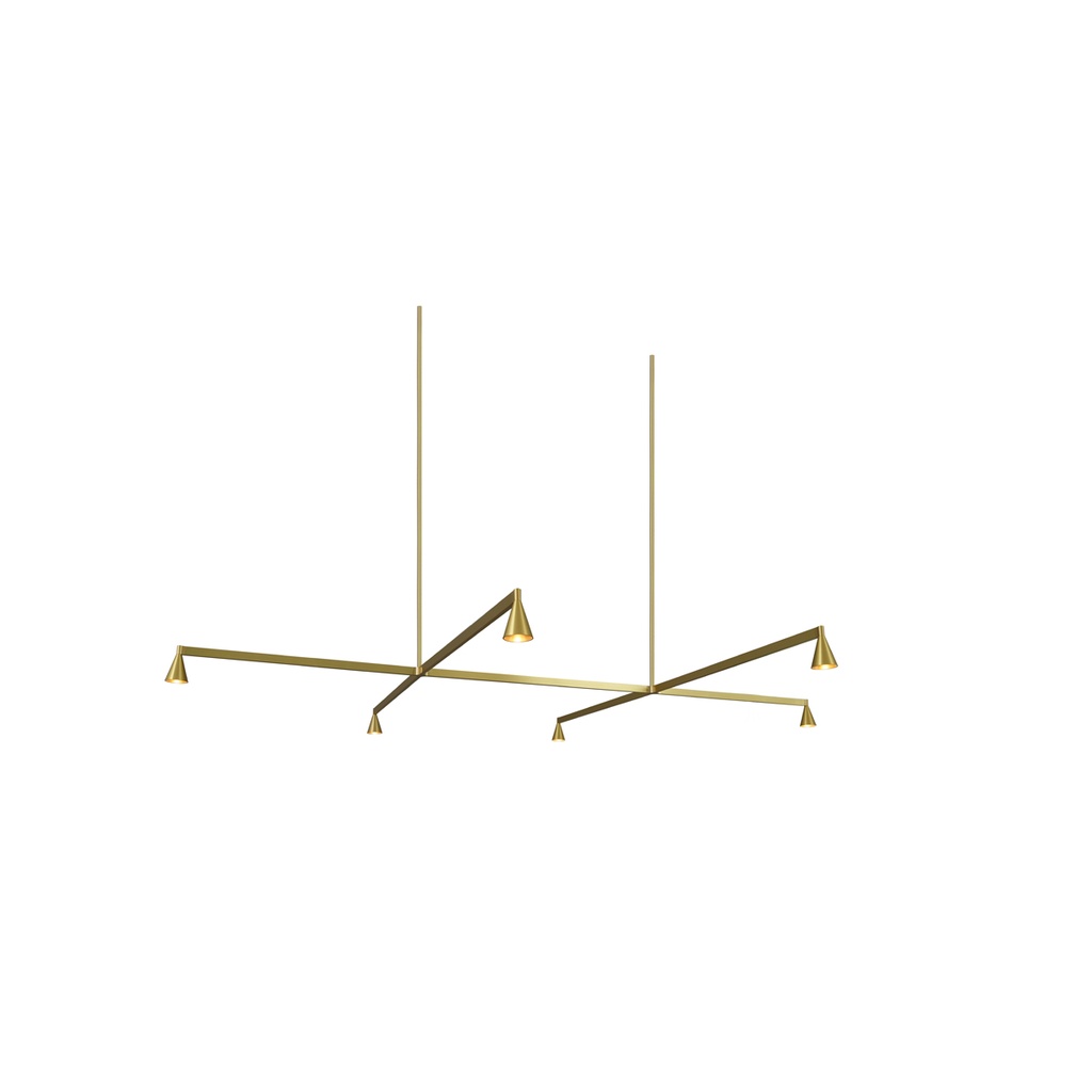 Austere-Suspension 1+ RF100 BLACK / Center: L.500 End: L.500 Side: L.250 (Driver, Base, Canopy & Cover EXCL.)6x 634LM 2700K CRI93 IP50
