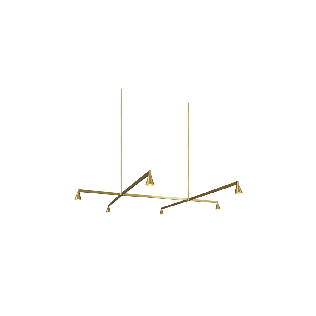 Austere-Suspension 1+ SU RF75 BLACK / Center: L.500 End: L.250 Side: L.250 (Driver, Base, Canopy & Cover EXCL.)6x 634LM 2700K CRI93 IP50