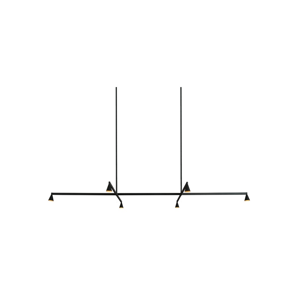 Austere-Suspension 1+ SU RF75 NICKEL / Center: L.500 End: L.250 Side: L.250 (Driver, Base, Canopy & Cover EXCL.)6x 634LM 2700K CRI93 IP50