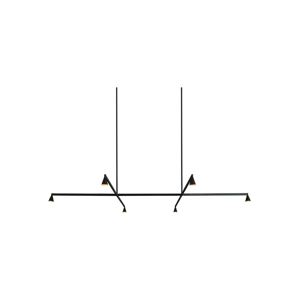 Austere-Suspension 1+ SU RF75 NICKEL / Center: L.500 End: L.250 Side: L.500 (Driver, Base, Canopy & Cover EXCL.)6x 634LM 2700K CRI93 IP50