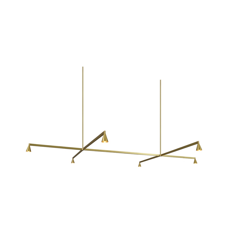 Austere-Suspension 1+ SU RF75 BLACK / Center: L.750 End: L.500 Side: L.250 (Driver, Base, Canopy & Cover EXCL.)6x 634LM 2700K CRI93 IP50