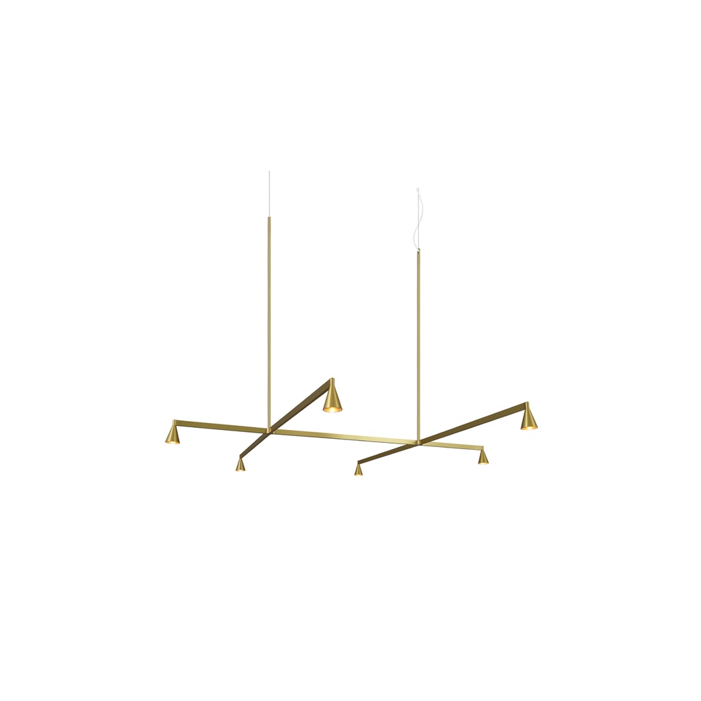 Austere-Suspension 1+ SU RL79 BLACK / Center: L.500 End: L.250 Side: L.250 / BLACK powercord & steelcable (Driver, Base, Canopy & Cover EXCL.)6x 634LM 2700K CRI93 IP50