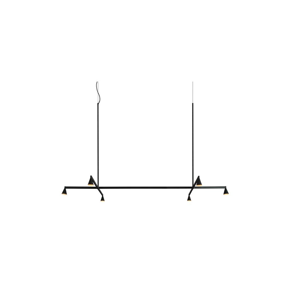 Austere-Suspension 1+ SU RL79 BRASS / Center: L.500 End: L.500 Side: L.500 / BLACK powercord & steelcable (Driver, Base, Canopy & Cover EXCL.)6x 634LM 2700K CRI93 IP50