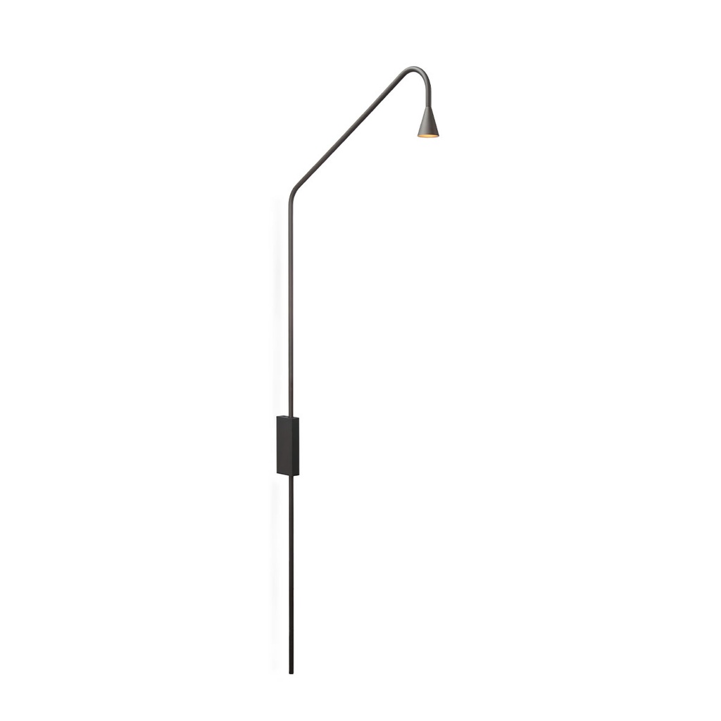 Austere-Wall plug NICKEL frame with UK Plugdriver & Push button dimmer 634LM 2700K CRI93 IP40