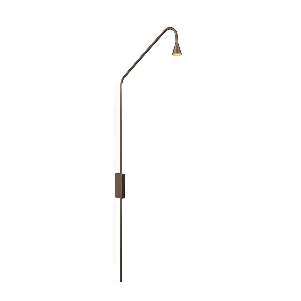 Austere-Wall plug NICKEL frame with AU Plugdriver & Push button dimmer 634LM 2700K CRI93 IP40