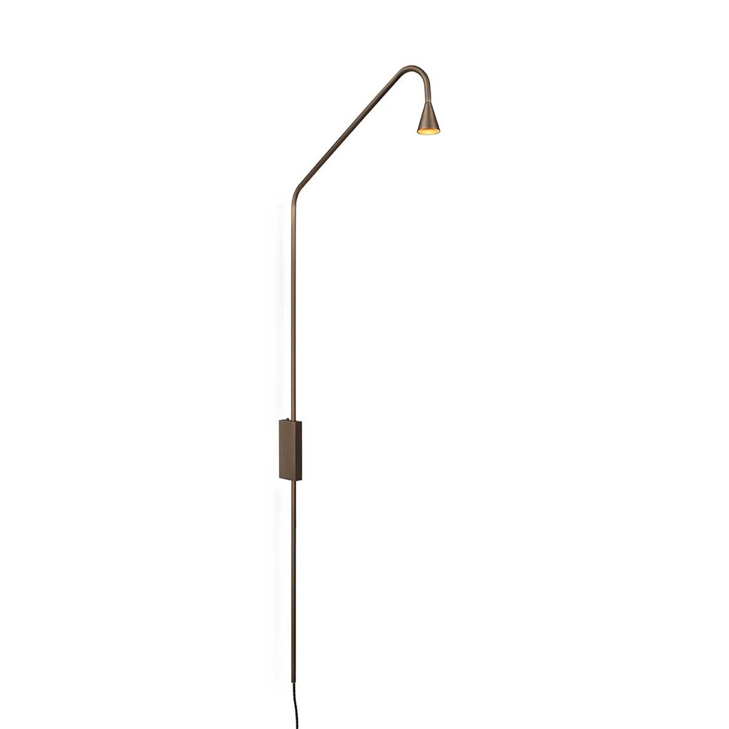 Austere-Wall push plug BRONZE frame with US Plugdriver / PUSH-DIM button on base634LM 2700K CRI93 IP40